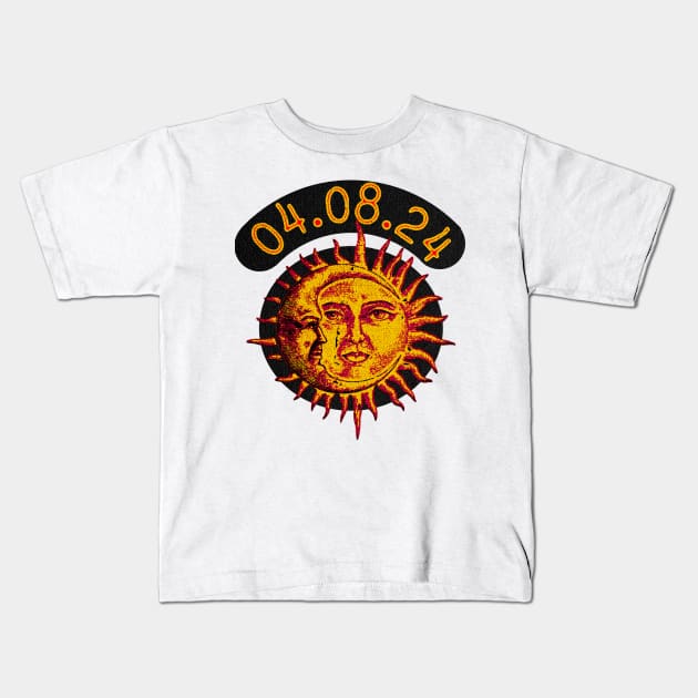 Solar Eclipse 08.04.2024 Kids T-Shirt by ryanmpete